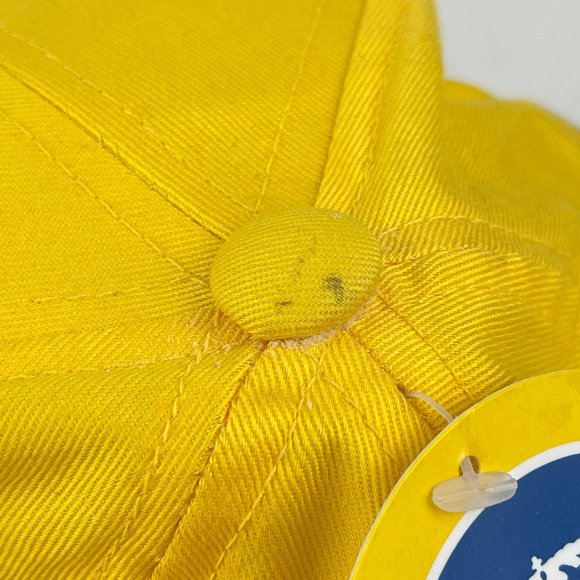 NWT Corona Extra Yellow Blue Hook and Loop Adjustable Hat Cap - Picture 7 of 12